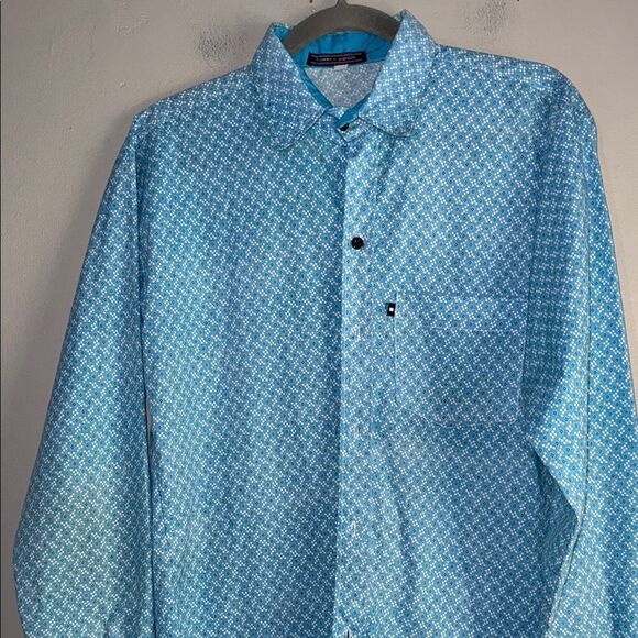 Tommy Hilfiger Blue Casual Button Down Shirt - Picture 3 of 10